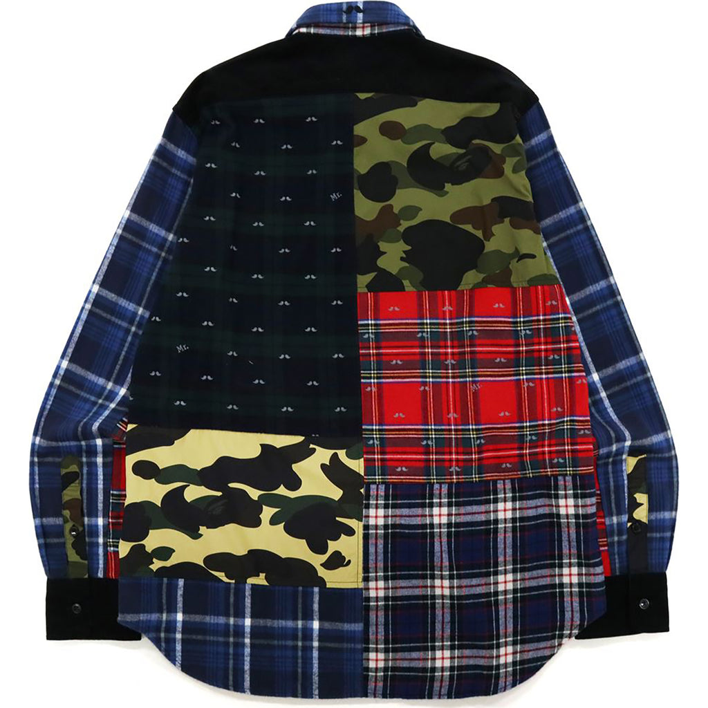 MR. BATHING APE FLANNEL CHECK MULTI PATTERN SHIRT MENS | us.bape.com