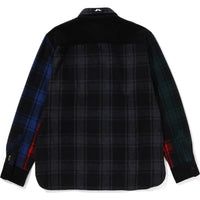 MR. BATHING APE FLANNEL CHECK WIDE FIT SHIRT MENS