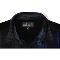 MR. BATHING APE FLANNEL CHECK WIDE FIT SHIRT MENS