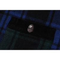 MR. BATHING APE FLANNEL CHECK WIDE FIT SHIRT MENS