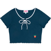 APEE LACE-UP CROPPED TOP LADIES