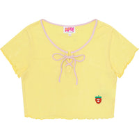 APEE LACE-UP CROPPED TOP LADIES