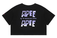 APEE LOGO PRINTED CROP TEE LADIES