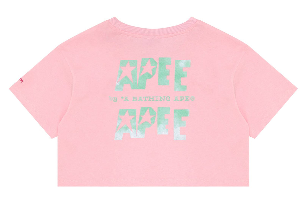 APEE LOGO PRINTED CROP TEE LADIES