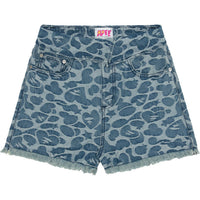 APEE BITE FLIP PATTERN DENIM SHORTS #1 LADIES