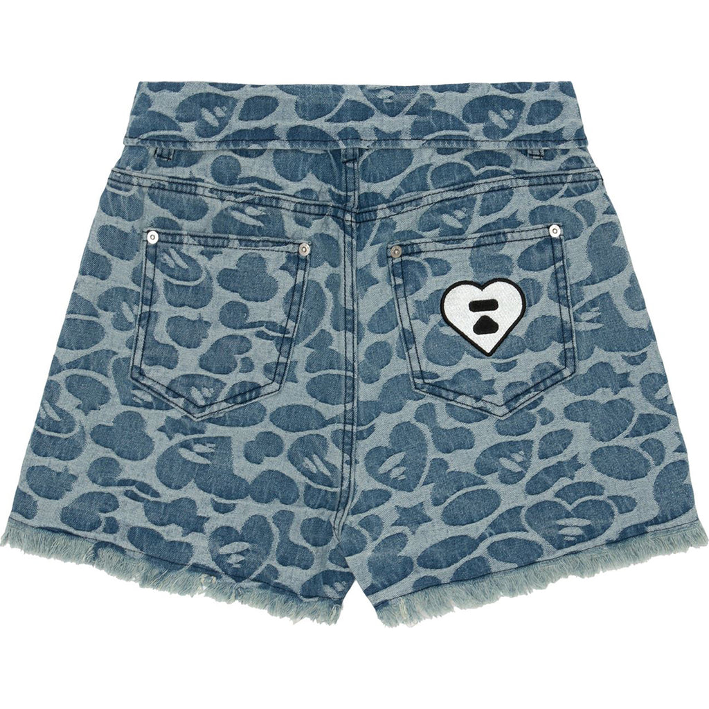 Patterned denim clearance shorts