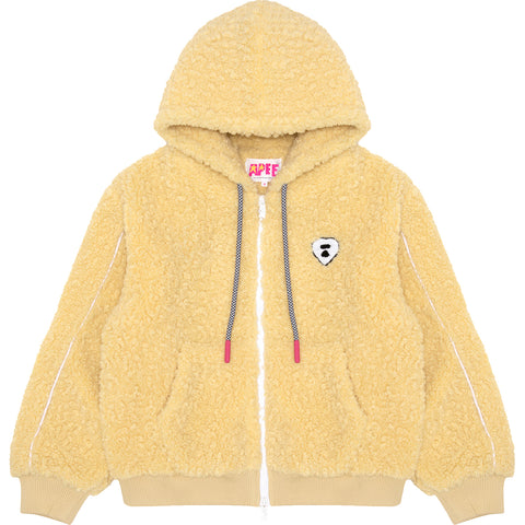 APEE SHERPA HOODIE JACKET LADIES us.bape