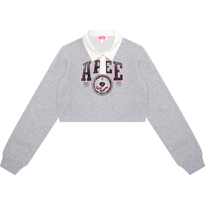APEE CROPPED POLO SWEATSHIRT LADIES