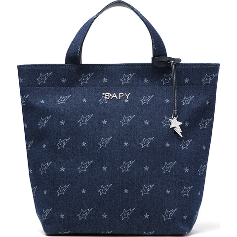 BAPY MONOGRAM DENIM TOTE LADIES