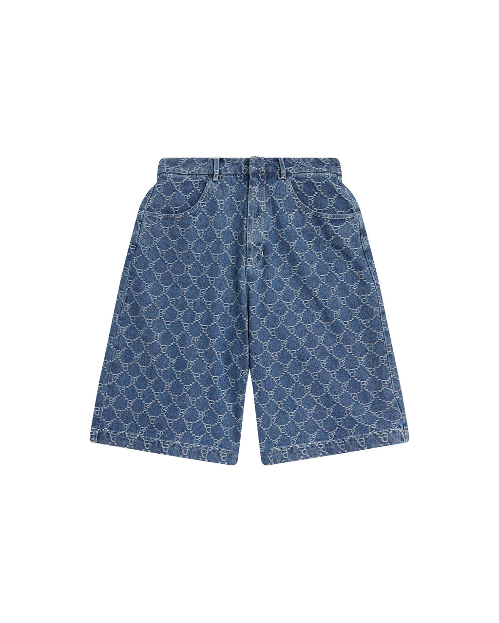 Louis Vuitton Monogram Pattern Denim Shorts 