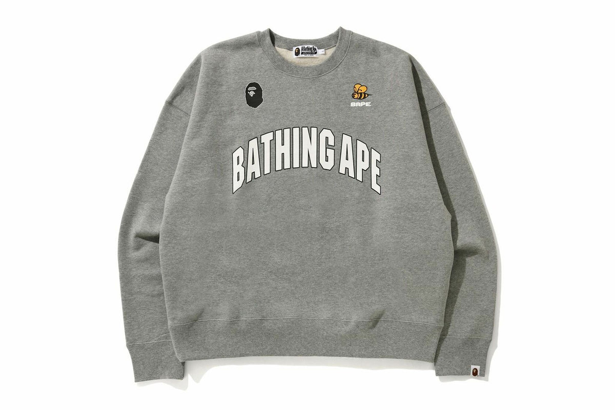 BUSY WORKS LOOSE FIT COLLEGE CREW NECK MENS
