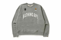 BUSY WORKS LOOSE FIT COLLEGE CREW NECK MENS